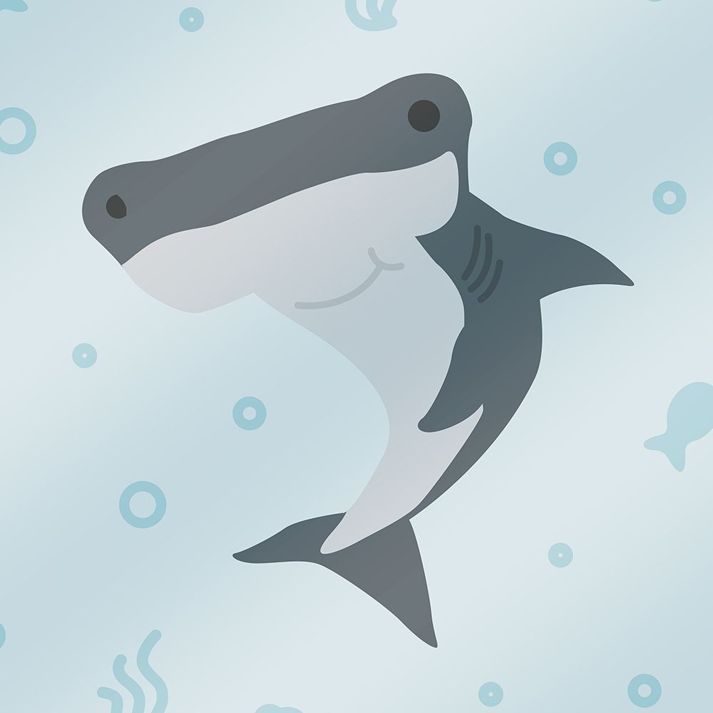 Happy Hammerhead art print by Milli Villa for $57.95 CAD