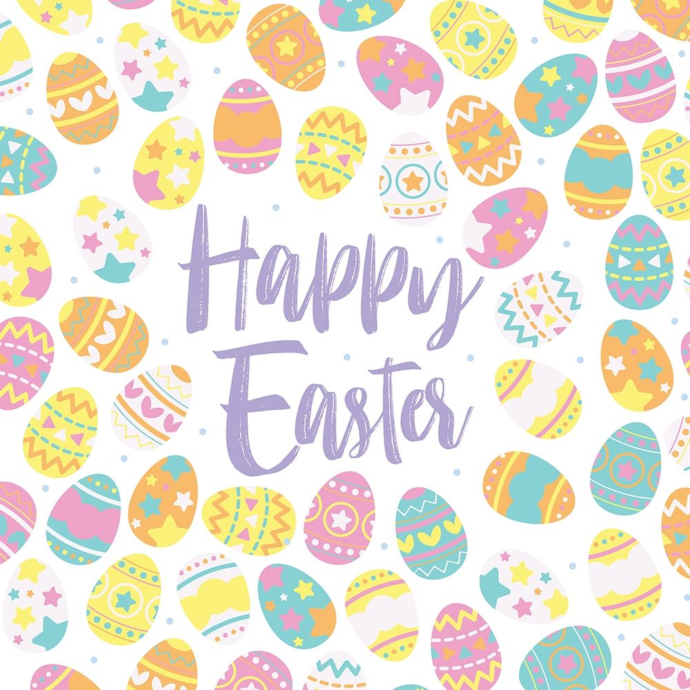 Happy Easter Eggs art print by Milli Villa for $57.95 CAD