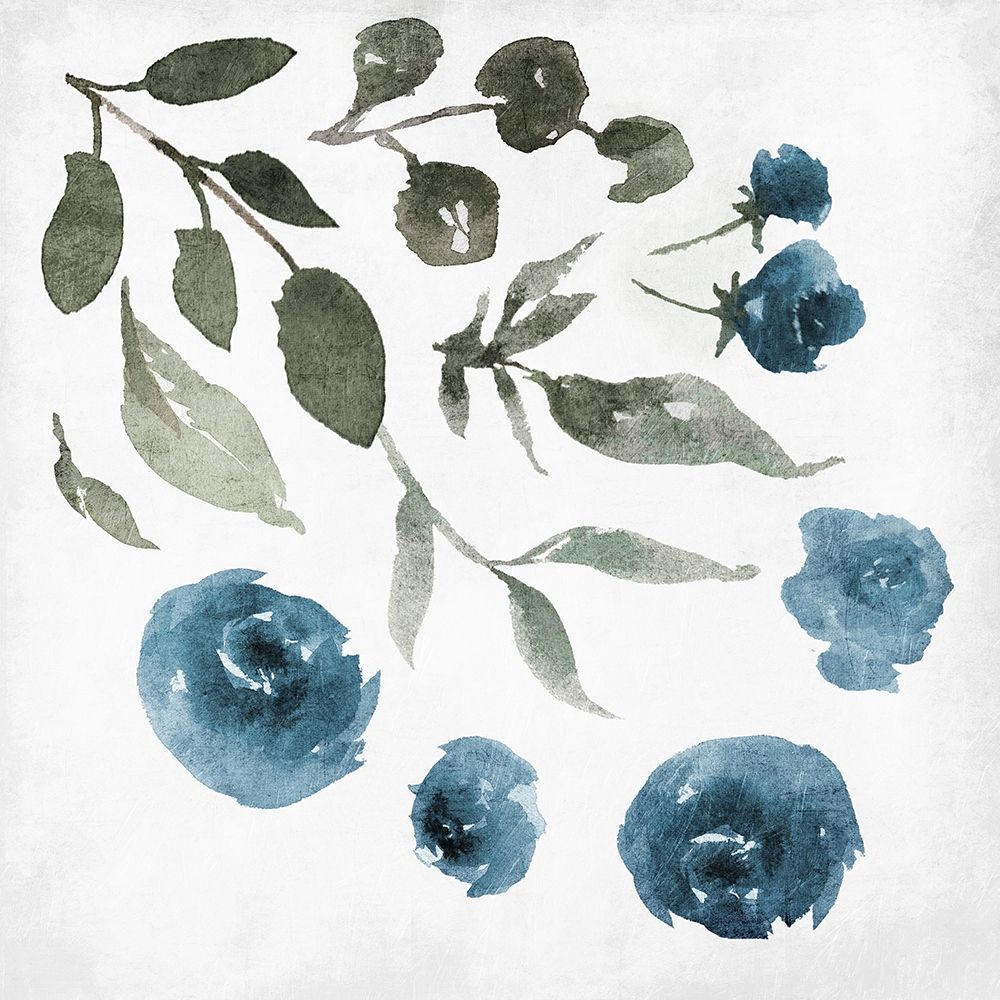 Blue Wash Floral art print by Milli Villa for $57.95 CAD