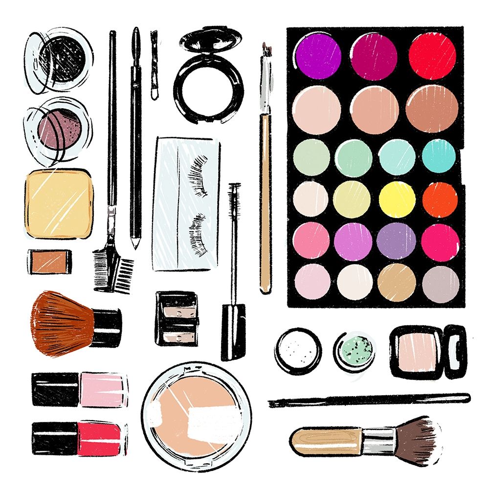More And More Make Up Tools art print by Milli Villa for $57.95 CAD