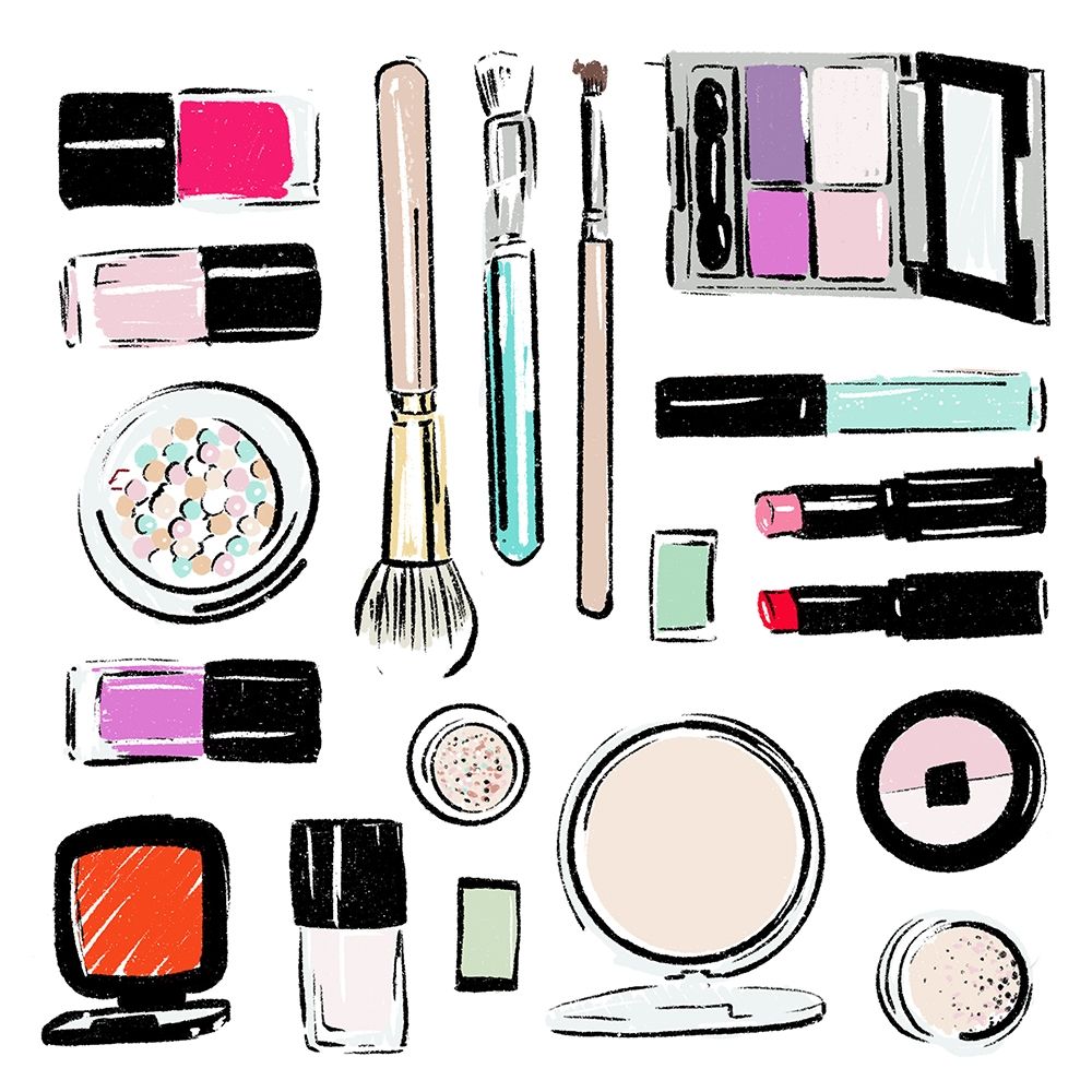 Extra Make Up Tools art print by Milli Villa for $57.95 CAD
