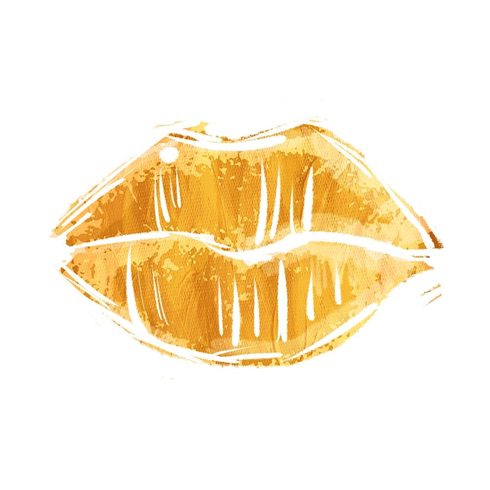 Gold Lips art print by Milli Villa for $57.95 CAD