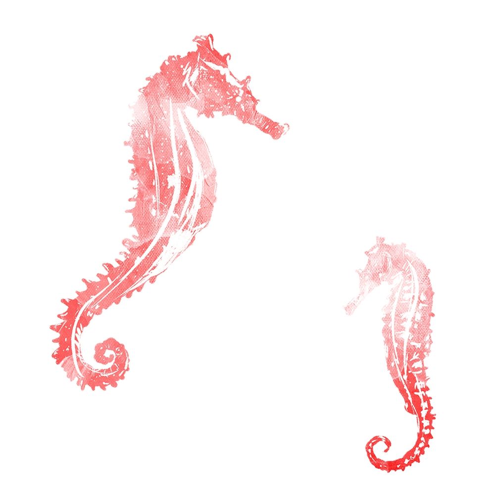 Horses In The Sea Coral art print by Milli Villa for $57.95 CAD