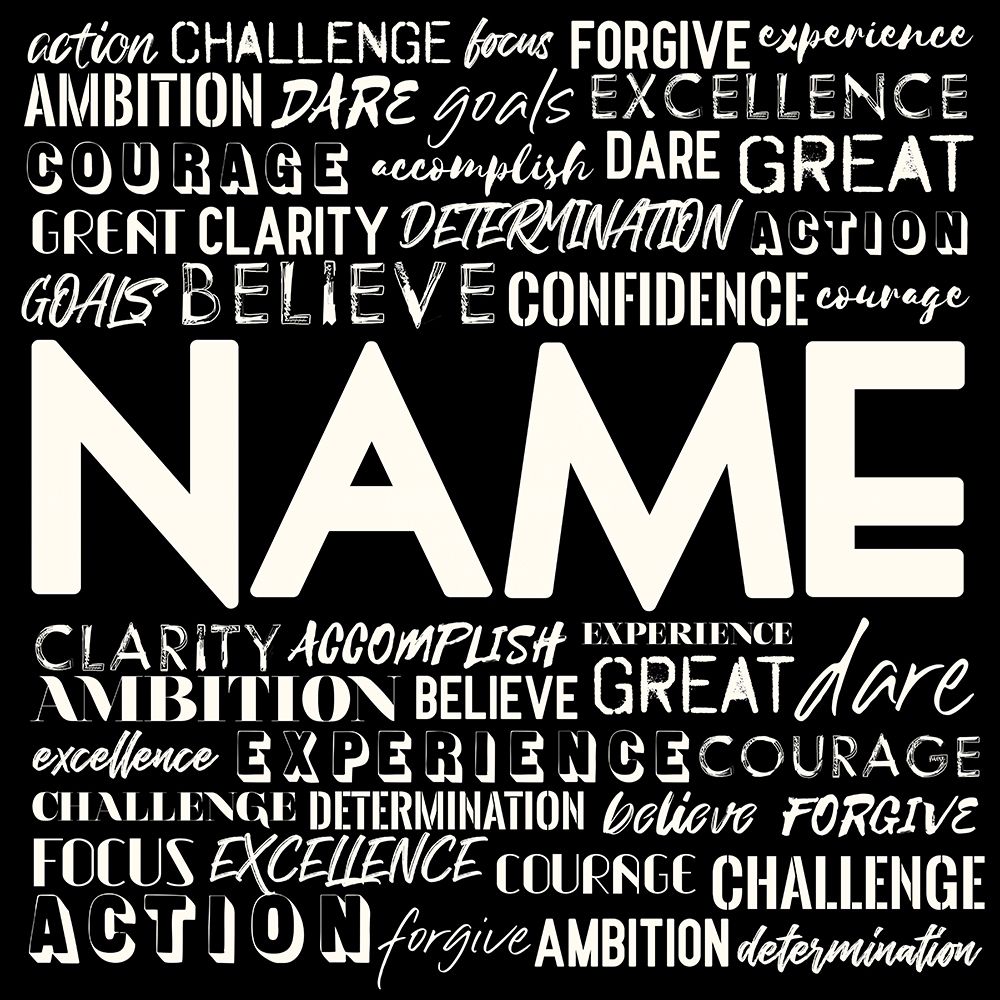 Full Of Inspirational Words Reverse art print by Milli Villa for $57.95 CAD