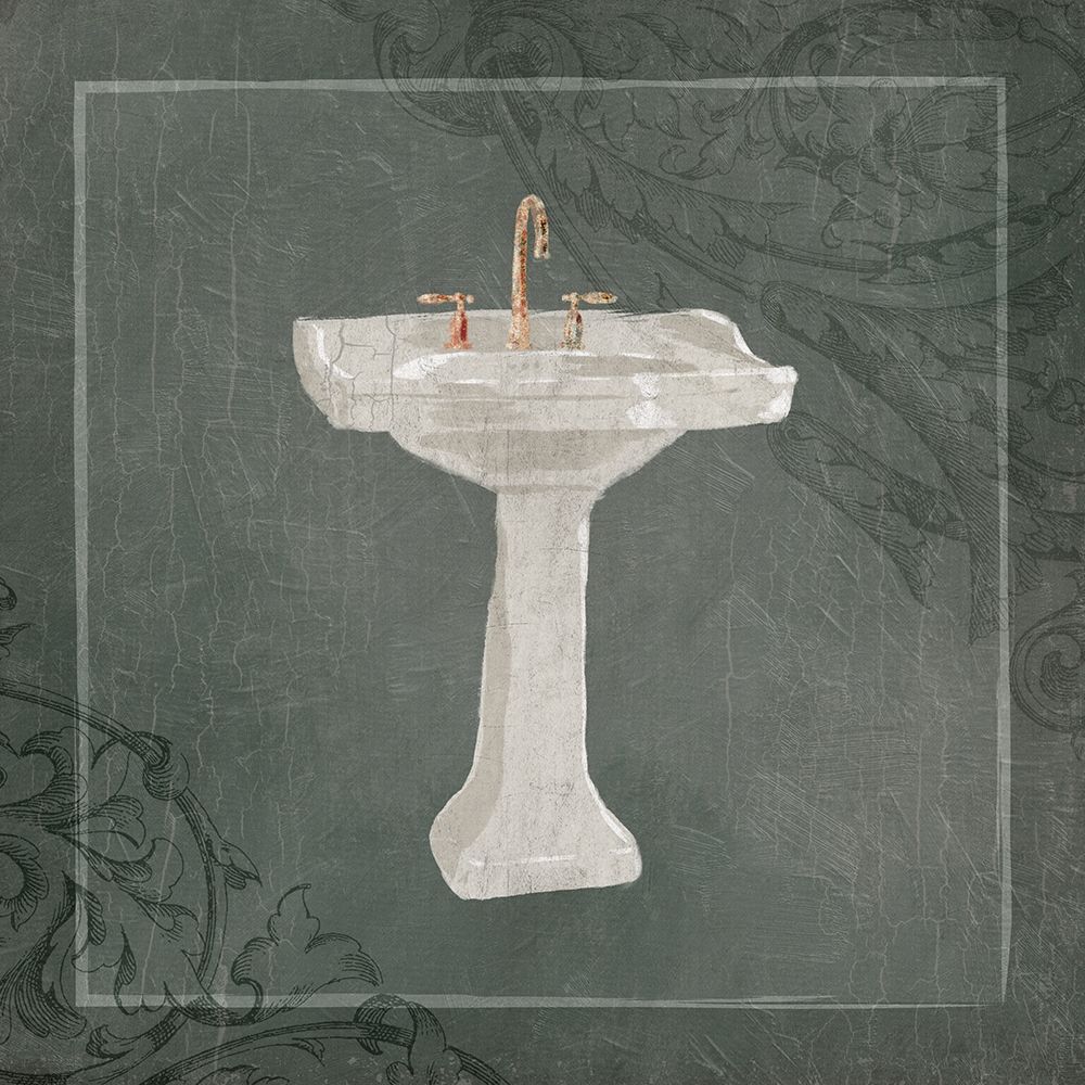 Victorian Muted Green Sink art print by Milli Villa for $57.95 CAD