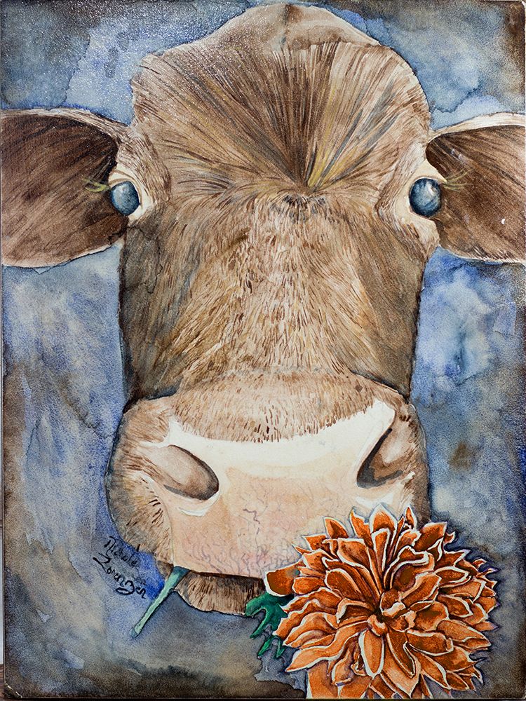 Farm Animal Cow 2 art print by Nichole Lorenzen for $57.95 CAD