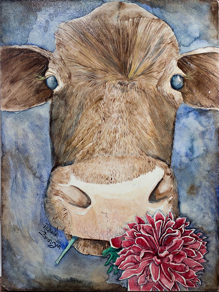 Farm Animal Cow 1 art print by Nichole Lorenzen for $57.95 CAD