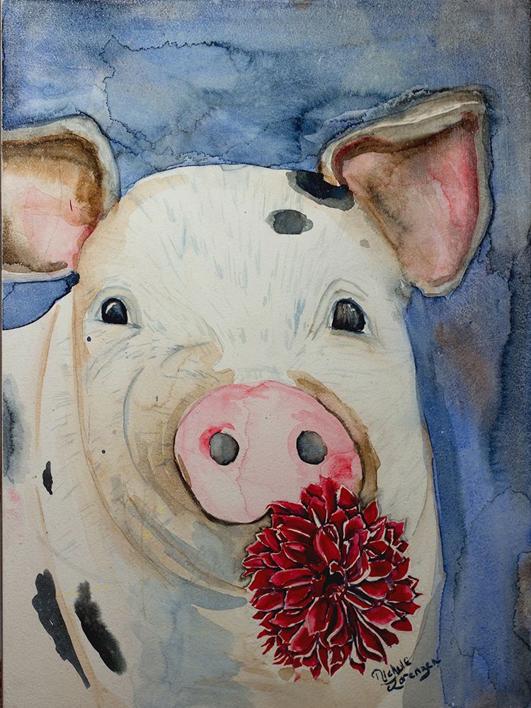 Farm Animal Pig 1 art print by Nichole Lorenzen for $57.95 CAD
