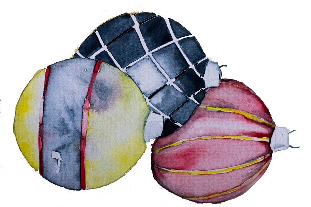 Christmas Bulbs art print by Nichole Lorenzen for $57.95 CAD