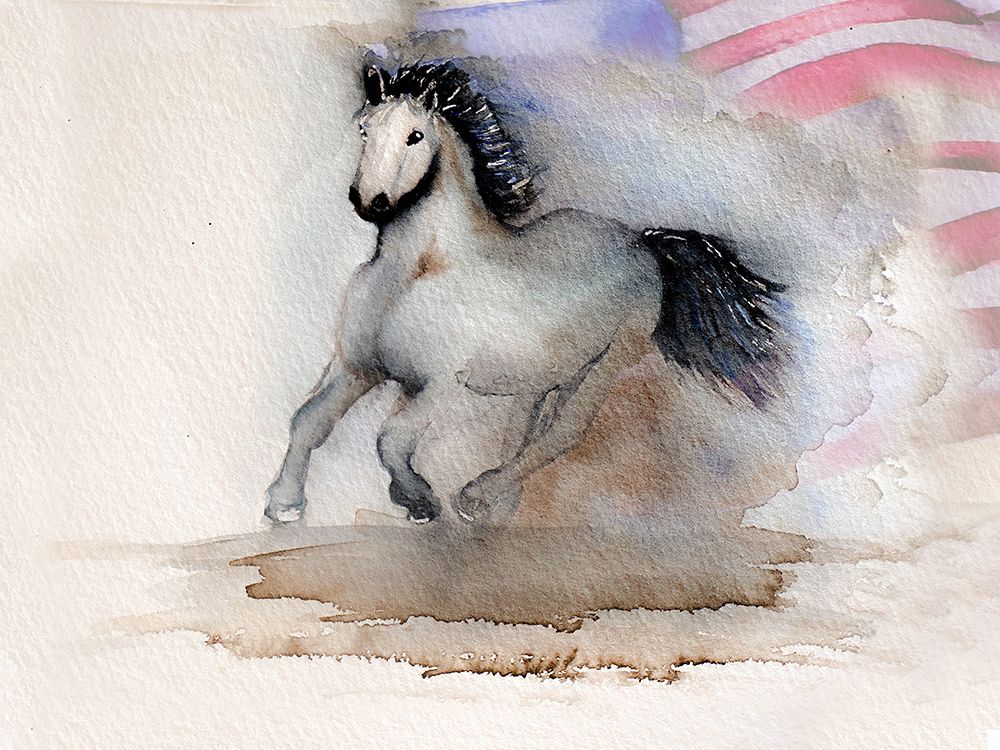 Running Horse American 2 art print by Nichole Lorenzen for $57.95 CAD