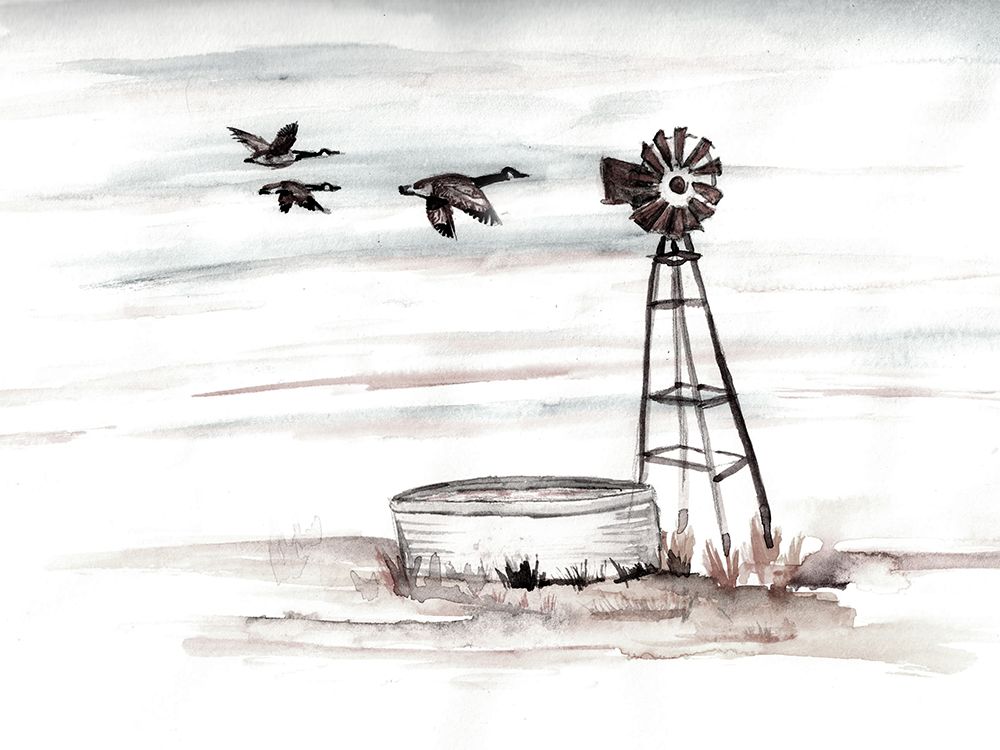 Geese BW art print by Nichole Lorenzen for $57.95 CAD