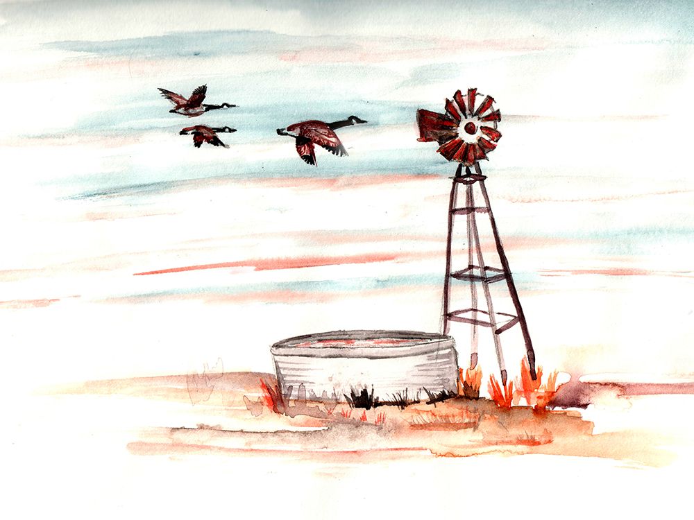 Geese art print by Nichole Lorenzen for $57.95 CAD