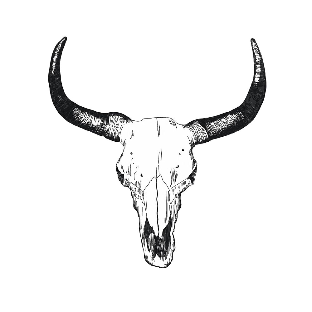 Skull Line art print by Nichole Lorenzen for $57.95 CAD