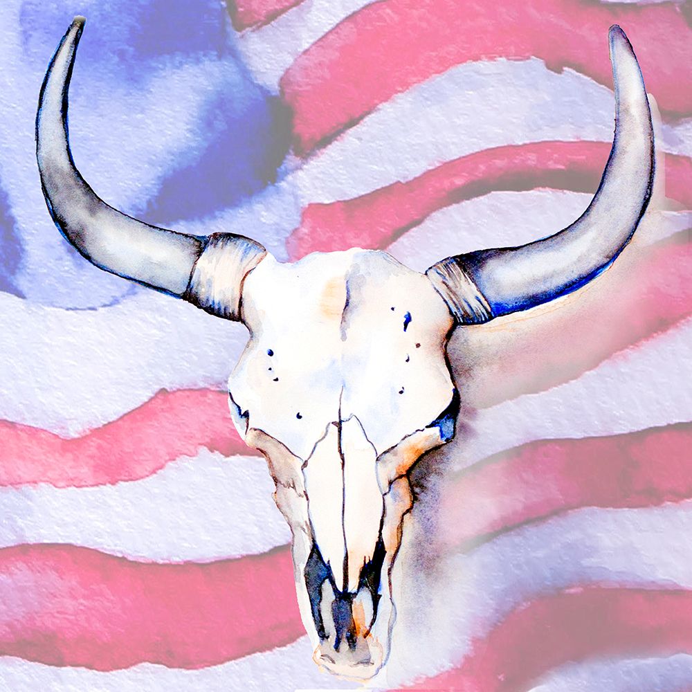Western Skull American art print by Nichole Lorenzen for $57.95 CAD