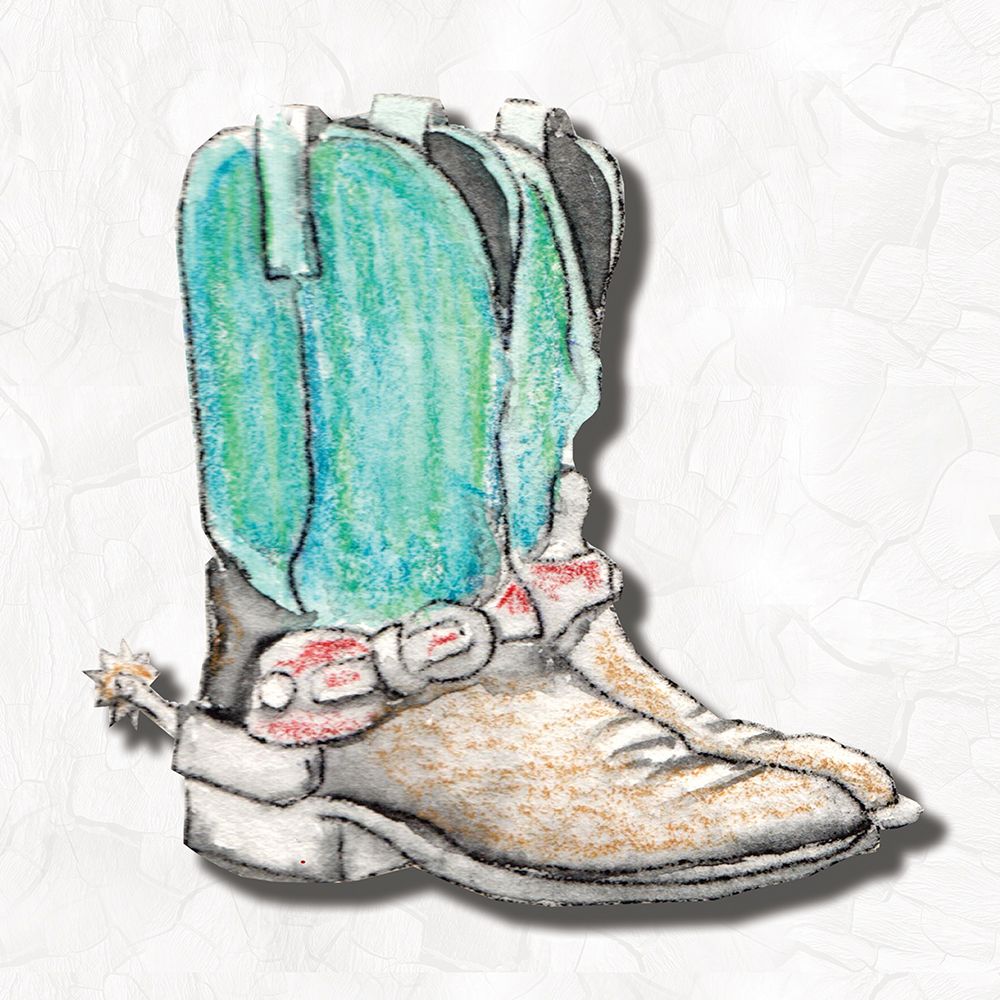 Southwestern Boots art print by Nichole Lorenzen for $57.95 CAD