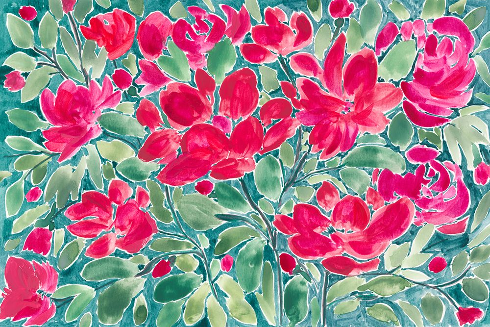 Mosaic Of Roses art print by Nida Pathan for $57.95 CAD