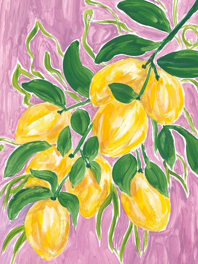 Lemons On The Vine art print by Nida Pathan for $57.95 CAD
