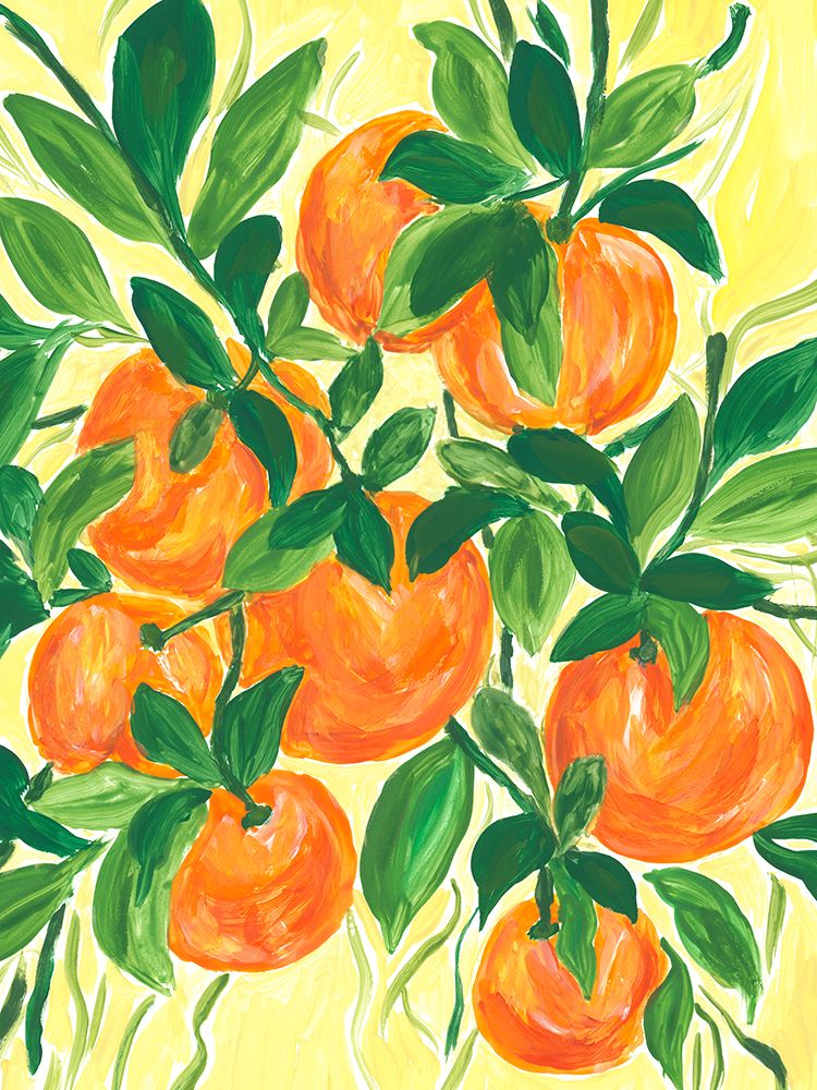 Oranges On The Vine art print by Nida Pathan for $57.95 CAD