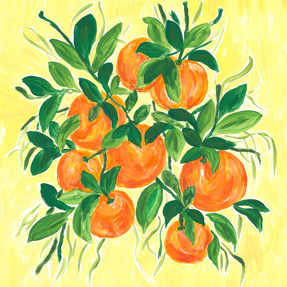 Oranges On The Vine art print by Nida Pathan for $57.95 CAD