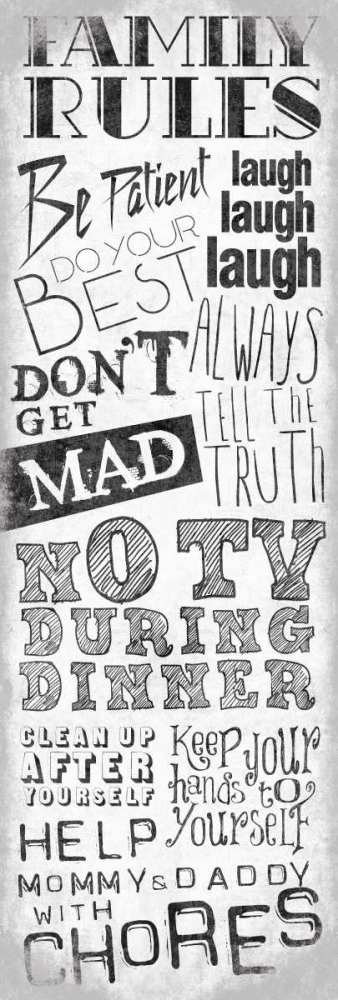 Family Rules art print by OnRei for $57.95 CAD