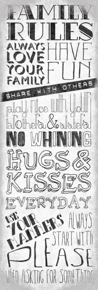 Family Rules Mate art print by OnRei for $57.95 CAD