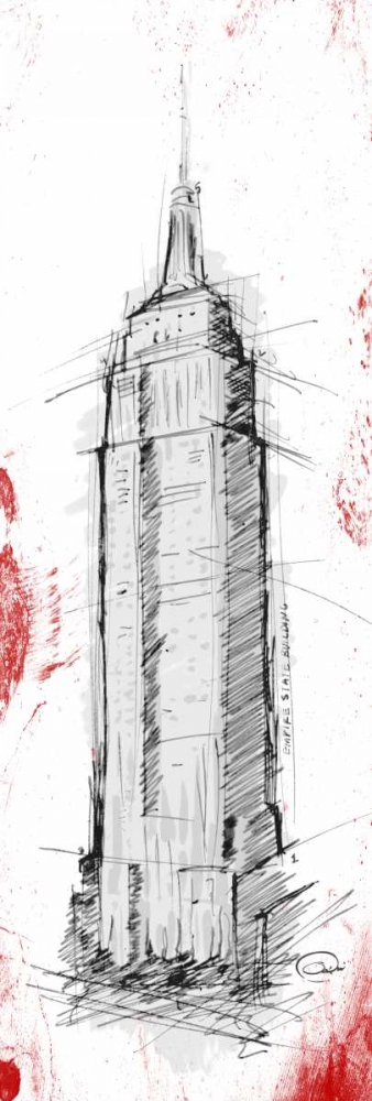 Empire Red Pop Sketch art print by OnRei for $57.95 CAD