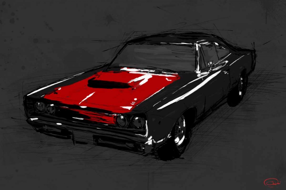 Muscle Car Black art print by OnRei for $57.95 CAD