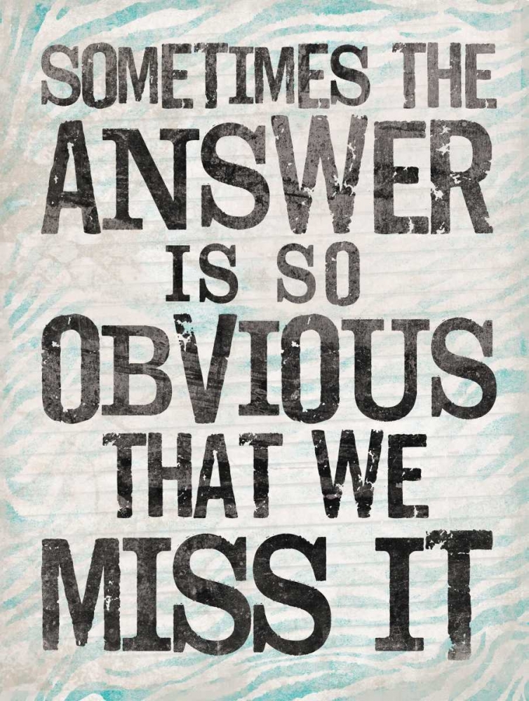 Answer1 art print by OnRei for $57.95 CAD