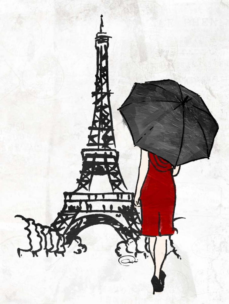 Inked Walk Away Mate Red art print by OnRei for $57.95 CAD