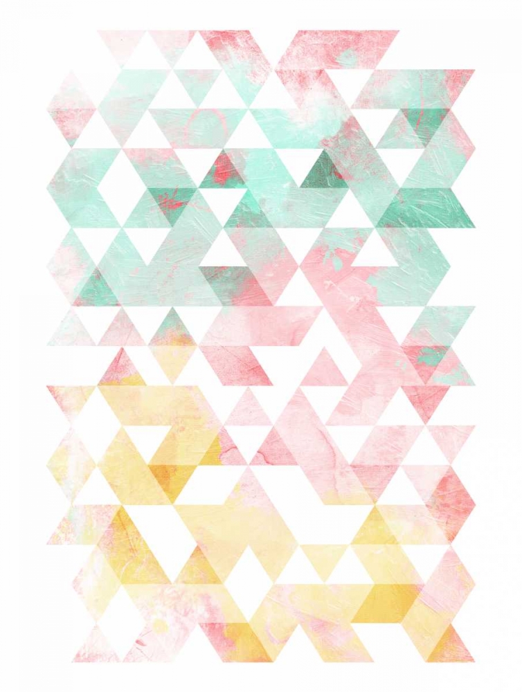 Pastel Triangles Mate art print by OnRei for $57.95 CAD