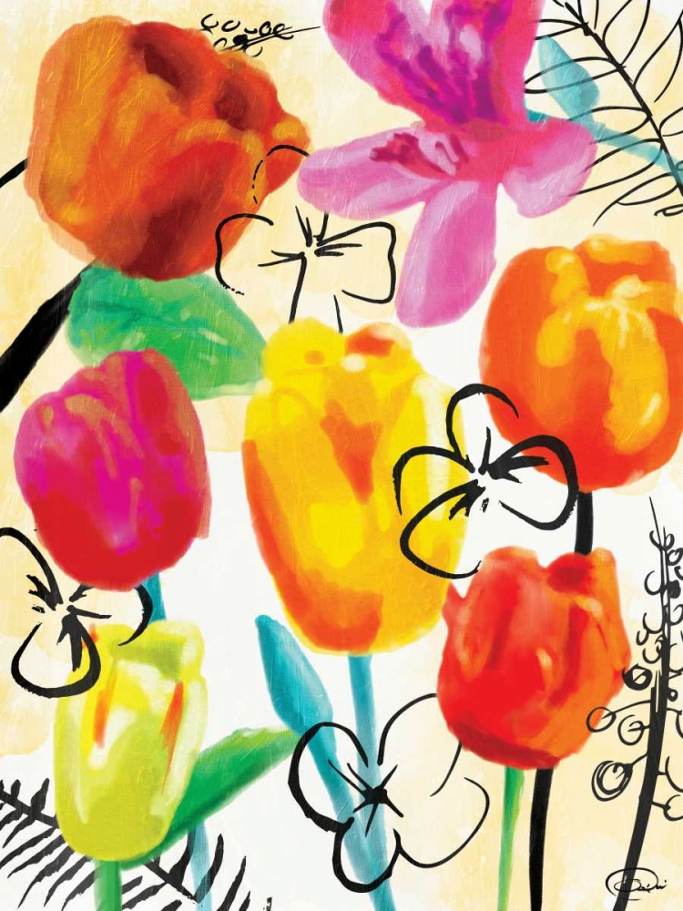 Floral Water Ink art print by OnRei for $57.95 CAD