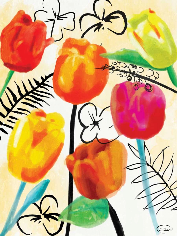 Floral Water Ink Mate art print by OnRei for $57.95 CAD