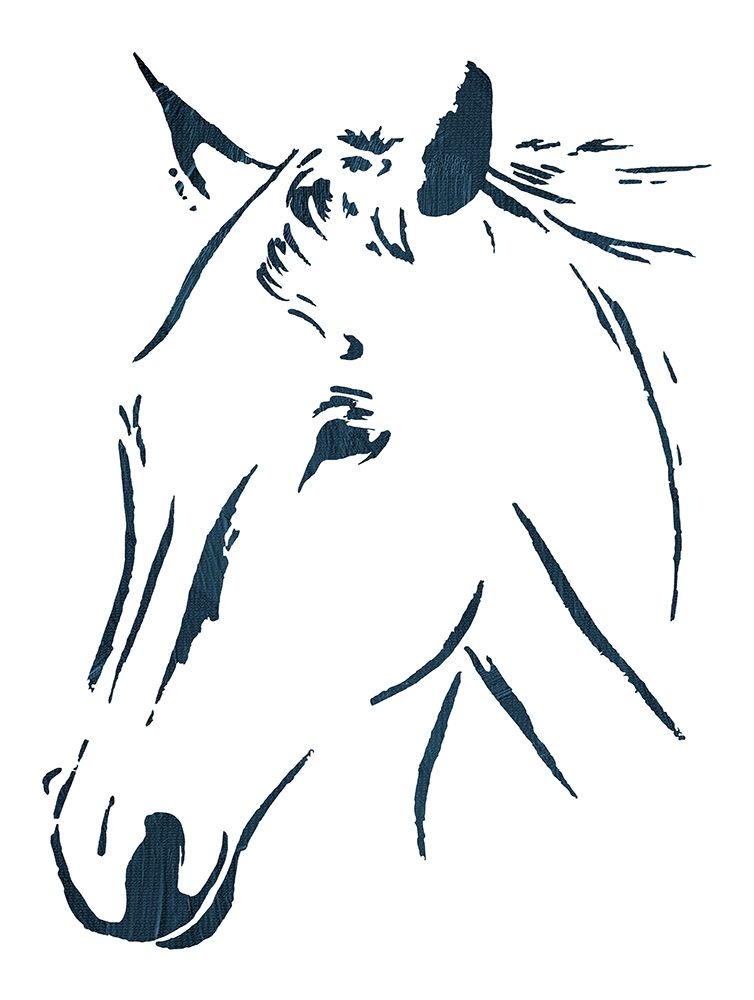 Blue Horse art print by OnRei for $57.95 CAD