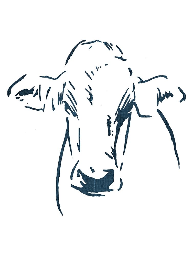 Blue Cow art print by OnRei for $57.95 CAD