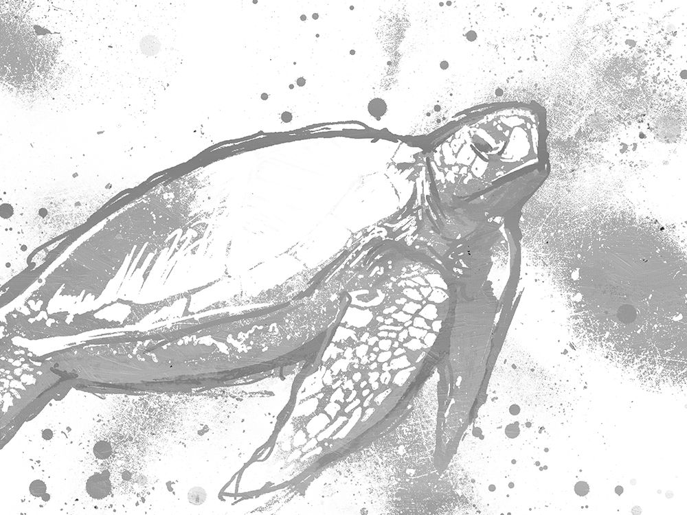 Turtle In The Grey art print by OnRei for $57.95 CAD