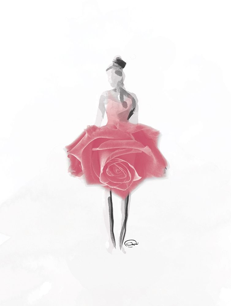 Rose Ballerina art print by OnRei for $57.95 CAD