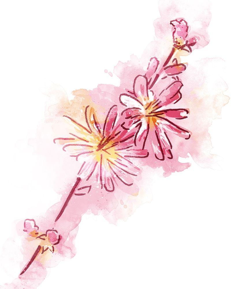 Water Inked Florals Mate art print by OnRei for $57.95 CAD