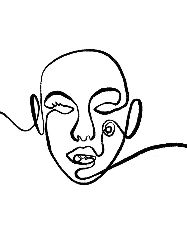 Scribble Face art print by OnRei for $57.95 CAD