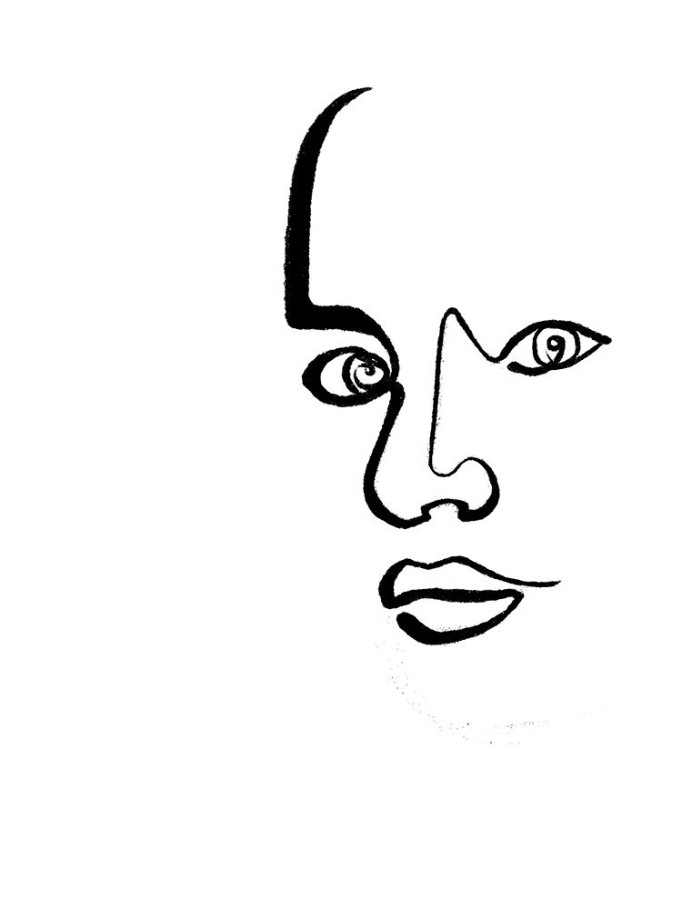 Scribble Face Mate art print by OnRei for $57.95 CAD