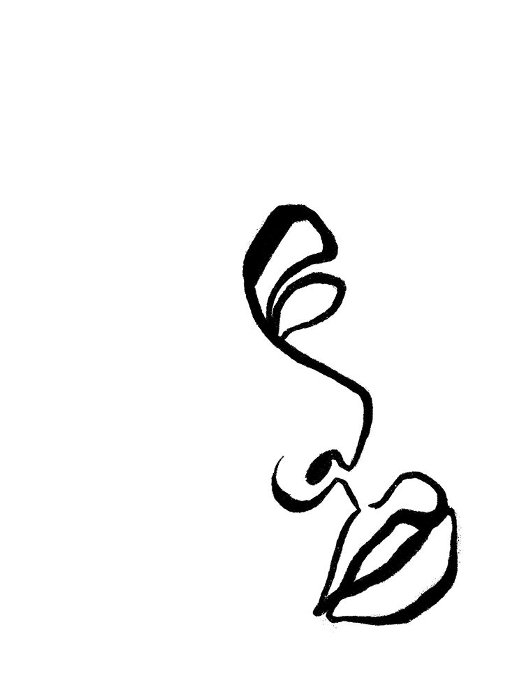 Scribble Side Face art print by OnRei for $57.95 CAD