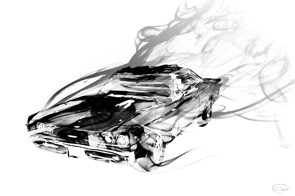 Car Smokin art print by OnRei for $57.95 CAD