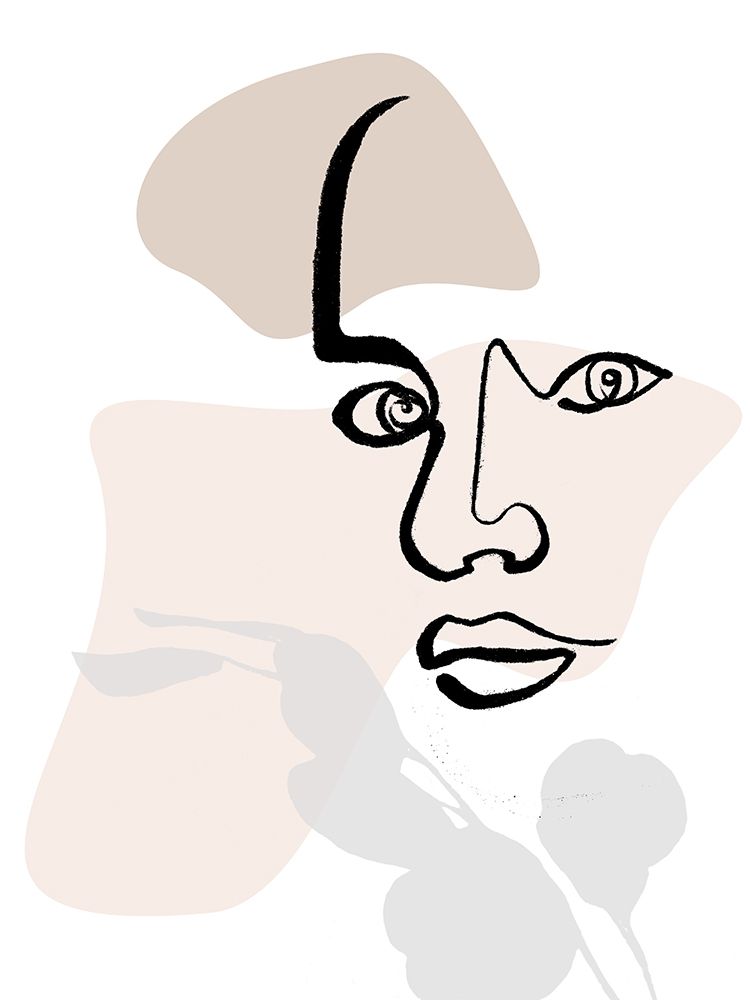 Scribble Face With Color Mate art print by OnRei for $57.95 CAD
