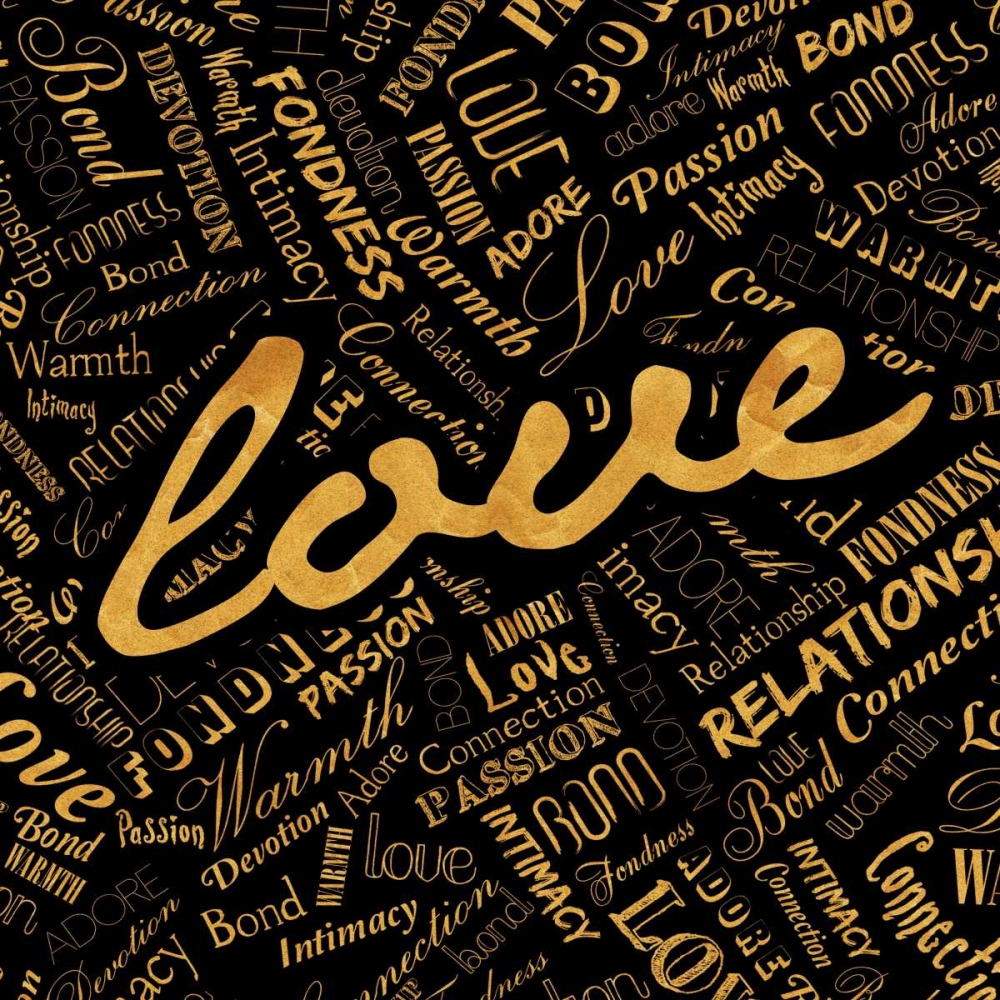 Gold Love art print by OnRei for $57.95 CAD