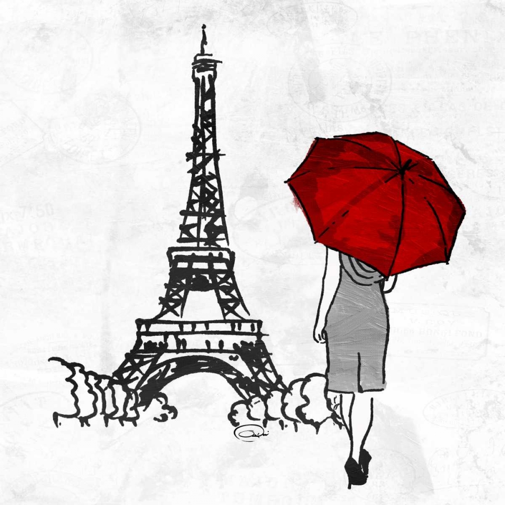 Inked Walk Away Red Mate art print by OnRei for $57.95 CAD