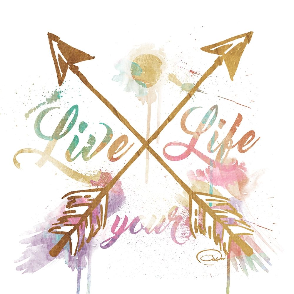 Live Your Life Gold art print by OnRei for $57.95 CAD
