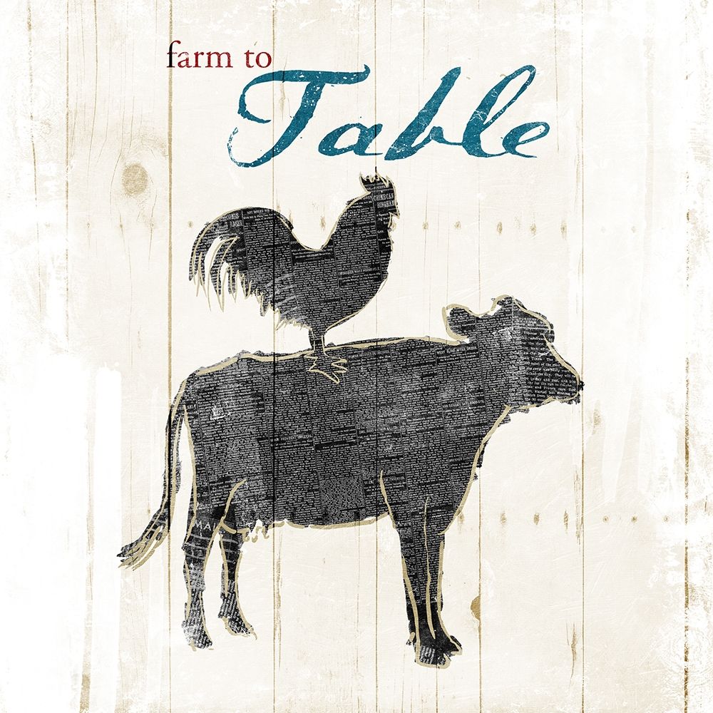 Farm To Chicken Cow art print by OnRei for $57.95 CAD