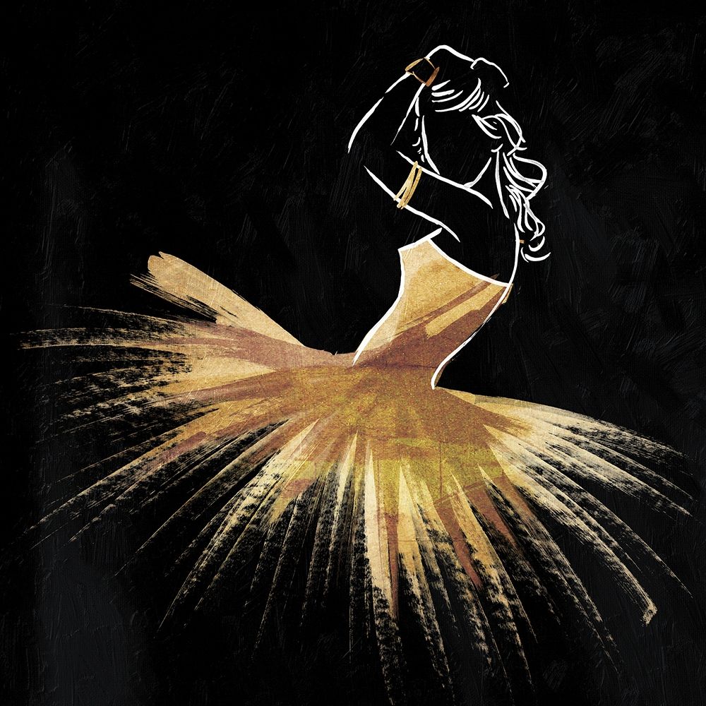 Golden Dress Puff art print by OnRei for $57.95 CAD