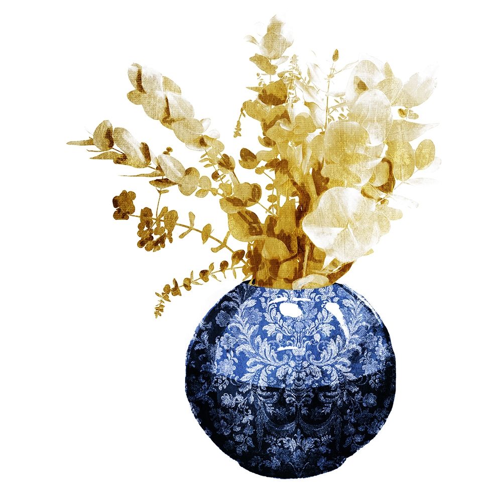 China Vase With Floral Mate art print by OnRei for $57.95 CAD