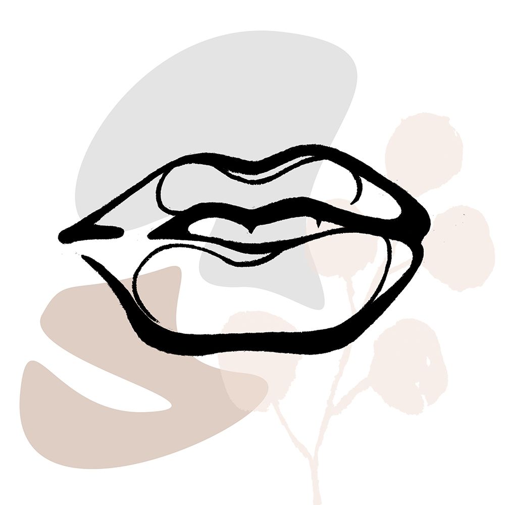 Scribble Lips With Colors Mate art print by OnRei for $57.95 CAD