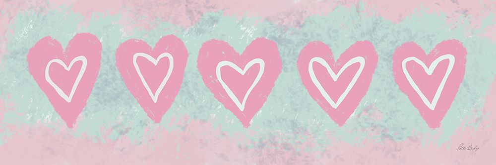 Pink Hearts art print by Patti Bishop for $57.95 CAD